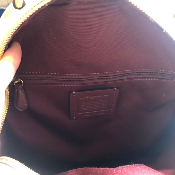 Coach feather print leather backpack - Picture 8 of 11